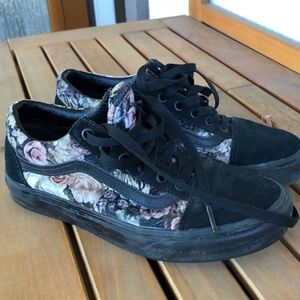 Velvet Floral Vans